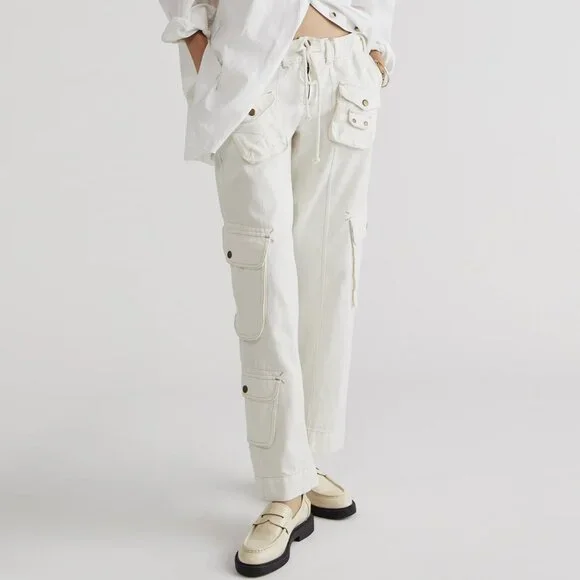 Free People Tahiti Herringbone Cargo Pants NWT - Picture 1 of 14